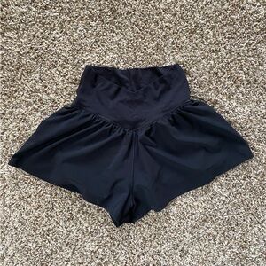Aerie Black Athletic Shorts with Elastic Waistband